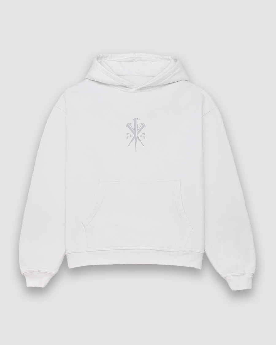'By the Blood' Hoodie (White Frost)