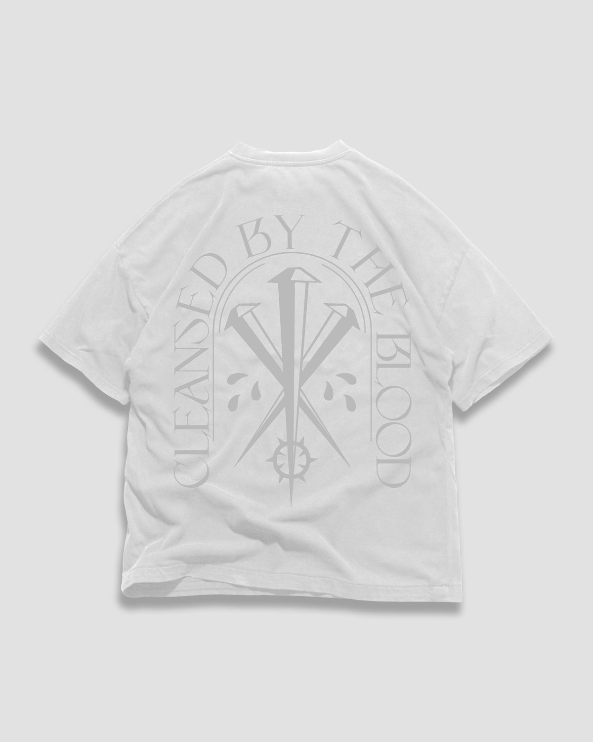 'By the Blood' Tee (White Frost)