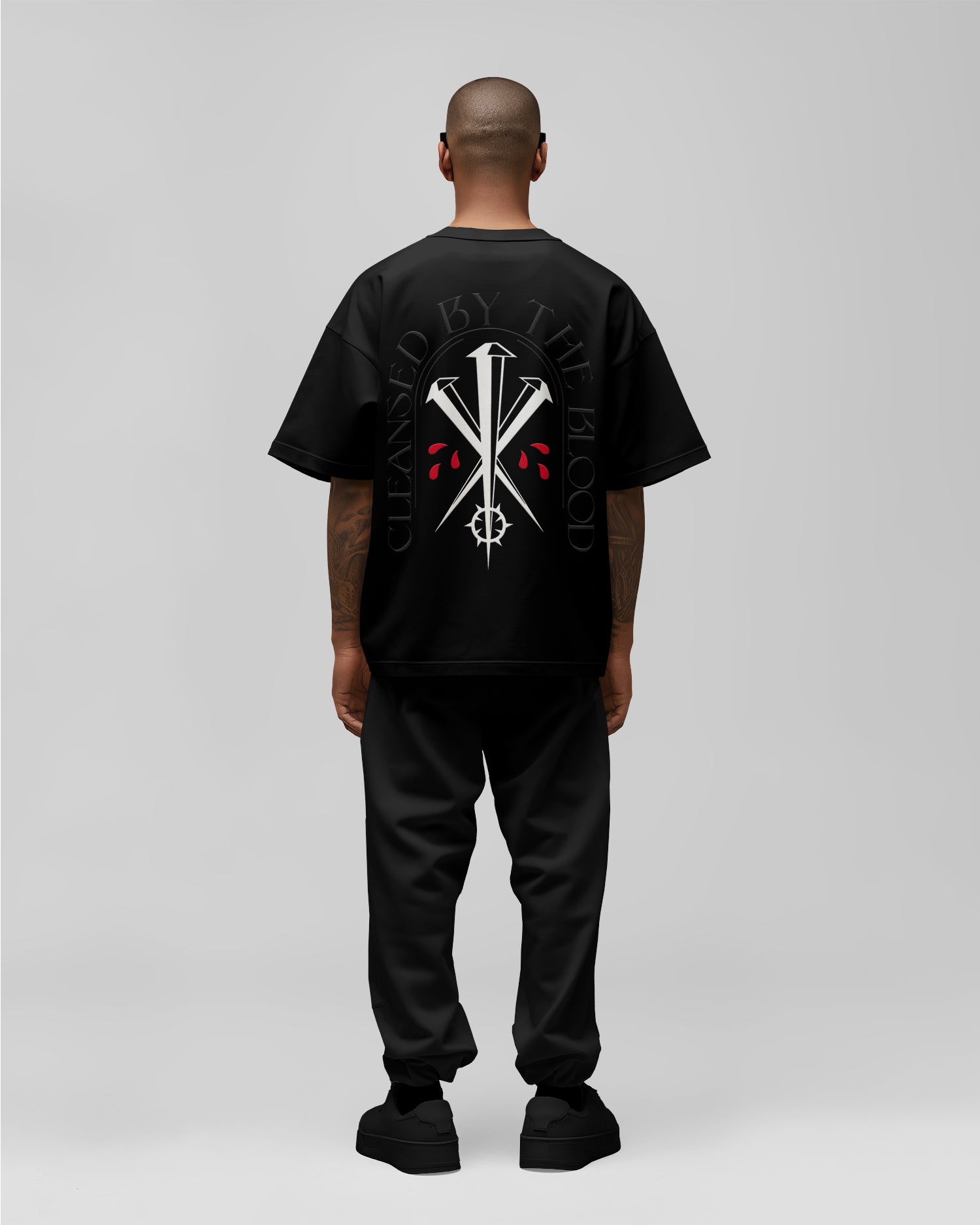 'By the Blood' Tee (Black Onyx)